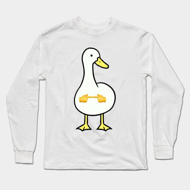 shy duck Long Sleeve T-Shirt by d o r r i a n